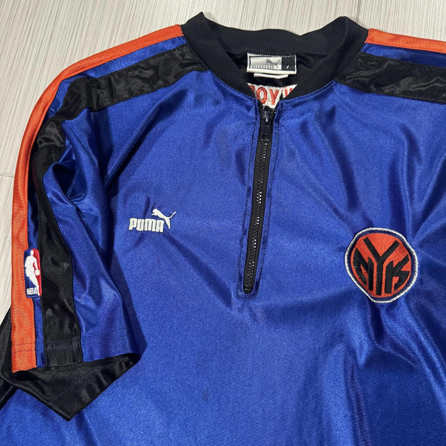Vintage Puma New York Knicks Shoot Around Shirt (Size L) — RootsBK